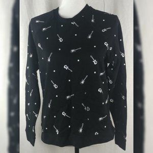 Forever 21 Guitar Sweater Sz L